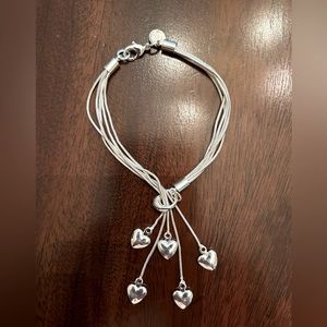 Silver hearts bracelet